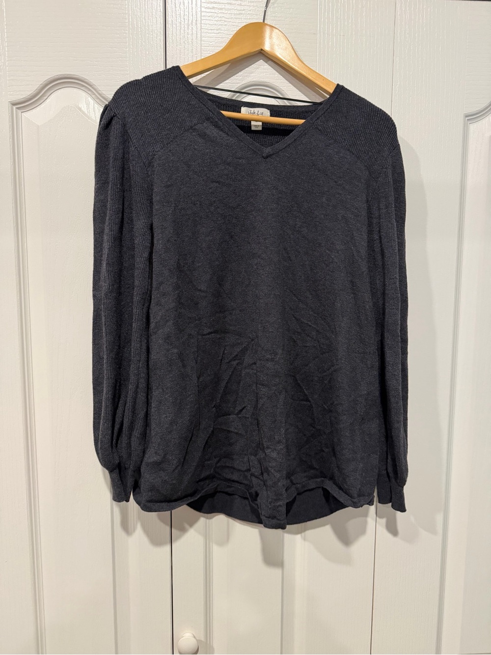 Style & Co. women’s V-Neck Sweater in Charcoal